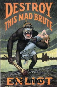 Destroy This Mad Brute—Enlist (1917) by H.R. Hopps was an American Recruitment poster.